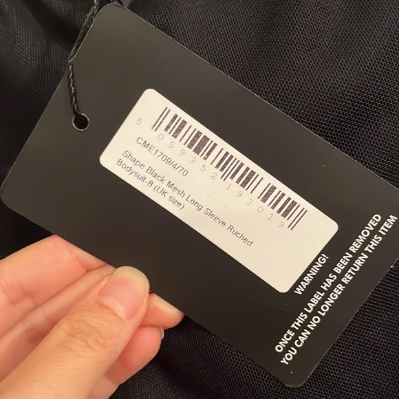 Black mesh off the shoulder long sleeve - Picture 3 of 4